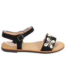 PA1 Sandales en coquillage noir Mason