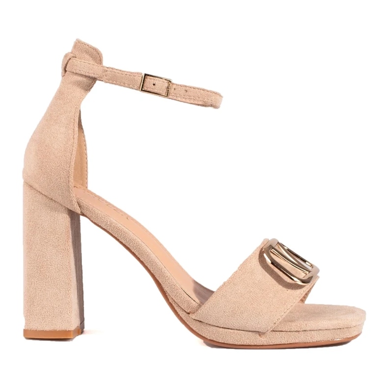 Sandales à talons femme Vinceza beiges