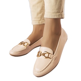 Mocassins à boucle beiges de Sauvé