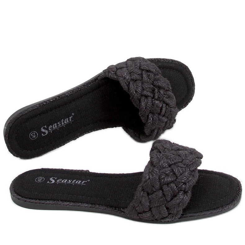 BM Chaussons à lacets femme Erika Black le noir