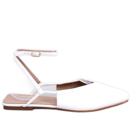 BM Ballerines à talon ouvert de Gianna White blanc