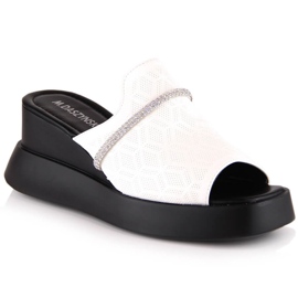 M. DASZYŃSKI Sandales compensées femme blanc M.Daszyński SA209-2 blanche