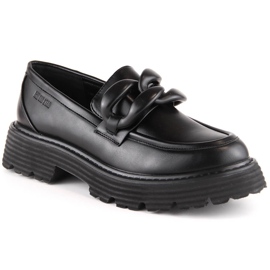 Mocassins à talons hauts Big Star LL274580 noirs avec chaîne