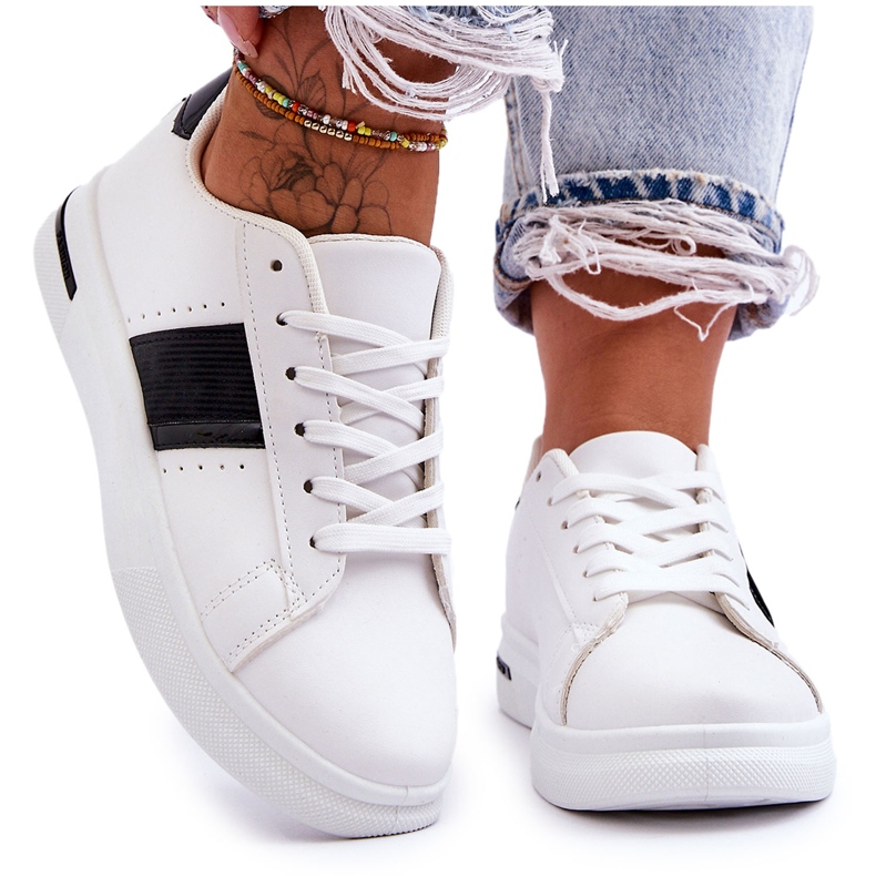 PG1 Chaussures De Sport À Plateforme Pour Femmes Blanches Et Noires Soris