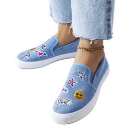 BM Baskets bleu ciel patchs Giguère