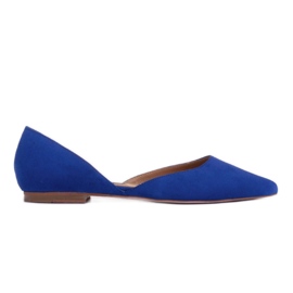 Marco Shoes Ballerines à talon bleu Marco Shoes Ballerines à talon bleu