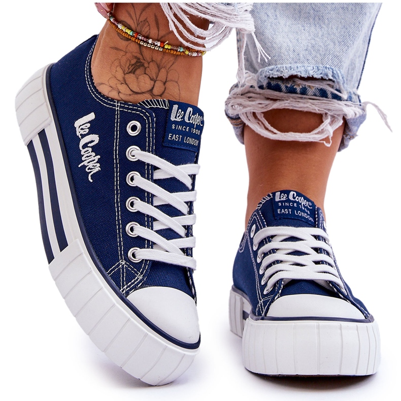 Baskets Femme Sur La Plateforme Lee Cooper LCW-23-31-1803L Bleu Marine