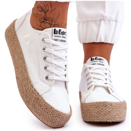 Baskets tressées à la mode Lee Cooper LCW-23-31-1796L Blanc