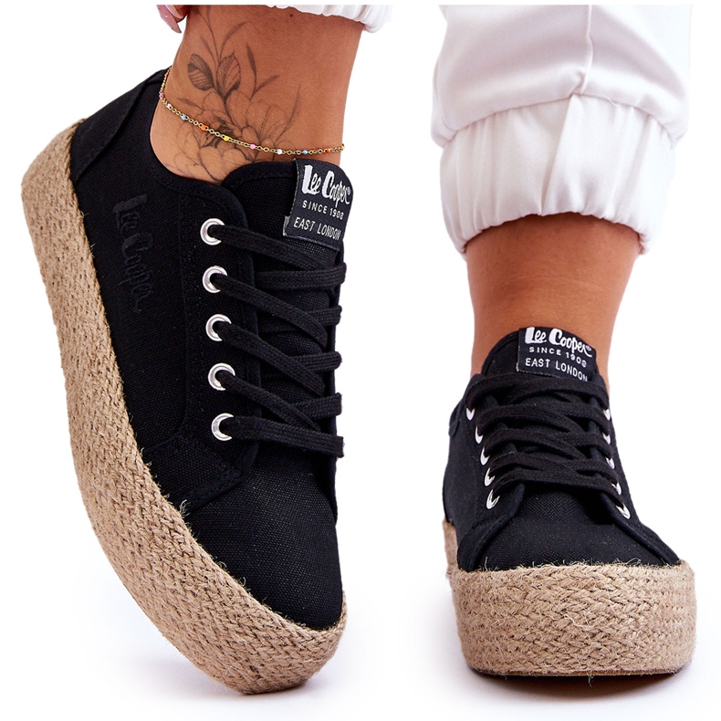 Baskets tressées à la mode Lee Cooper LCW-23-31-1797L Noir le noir Baskets tressées à la mode Lee Cooper LCW-23-31-1797L Noir le noir