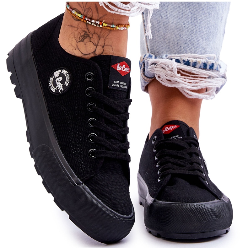Baskets basses à plateforme pour femmes Lee Cooper LCW-23-44-1652L Noir le noir Baskets basses à plateforme pour femmes Lee Cooper LCW-23-44-1652L Noir le noir