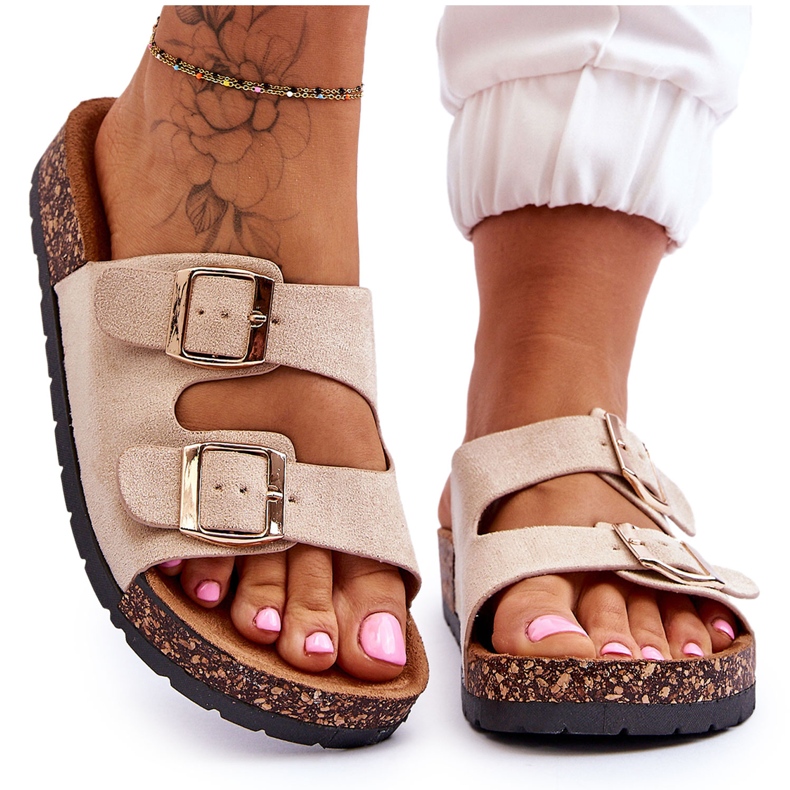 PM1 Sandales à enfiler Cortina beiges pour femmes PM1 Sandales à enfiler Cortina beiges pour femmes