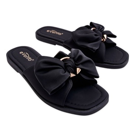 Evento Chaussons Femme Avec Nœud Noir Becky