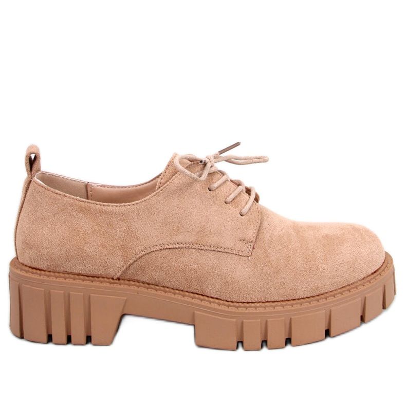 BM Amparo Mocassins plateforme en daim Kaki beige