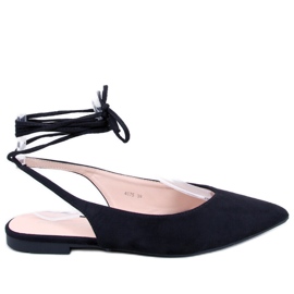 PA1 Dentoni Ballerines à lacets noires le noir