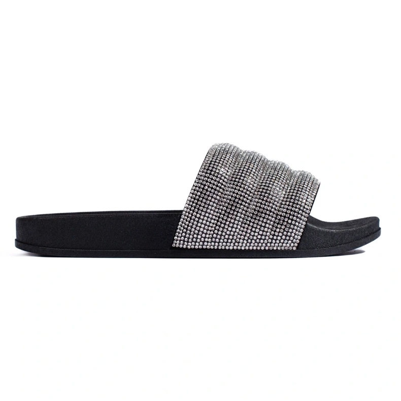 Chaussons noirs avec strass Shelovet le noir