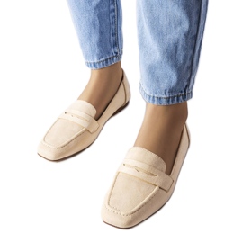Mocassins en éco-daim beige Meilleur