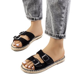 Chaussons noirs femme