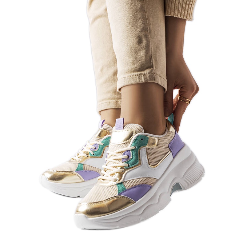 Espadrilles blanches et dorées pour femmes de Séguin beige Espadrilles blanches et dorées pour femmes de Séguin beige