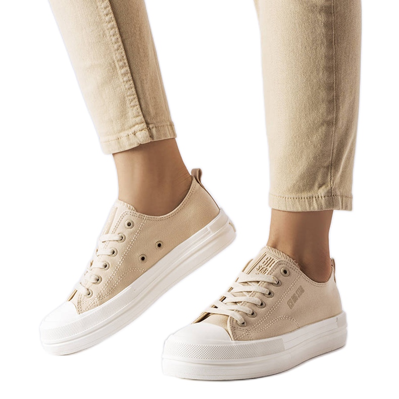 Baskets à plateforme beiges de Big Star LL274969