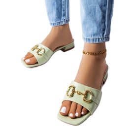 Sandales à talons vert chaîne Chabot Sandales à talons vert chaîne Chabot