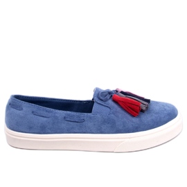 BM Baskets printanières à pompons de Salma Jeans bleu BM Baskets printanières à pompons de Salma Jeans bleu