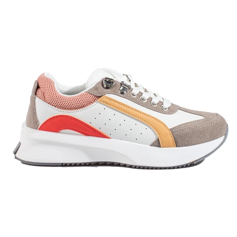 Baskets multicolores Shelovet pour femmes blanche Baskets multicolores Shelovet pour femmes blanche