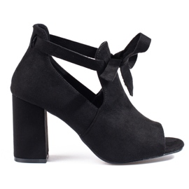 W. Potocki Bottes en daim pour femmes de printemps de Potocki noir