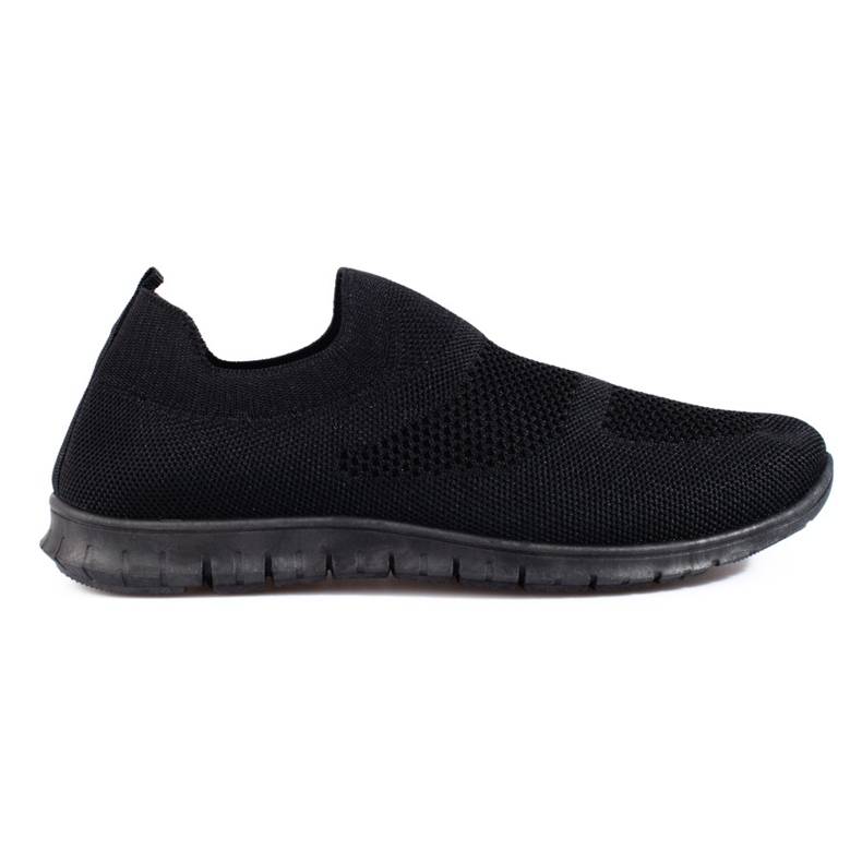 Chaussures de sport en tissu ajouré noir Shelovet le noir