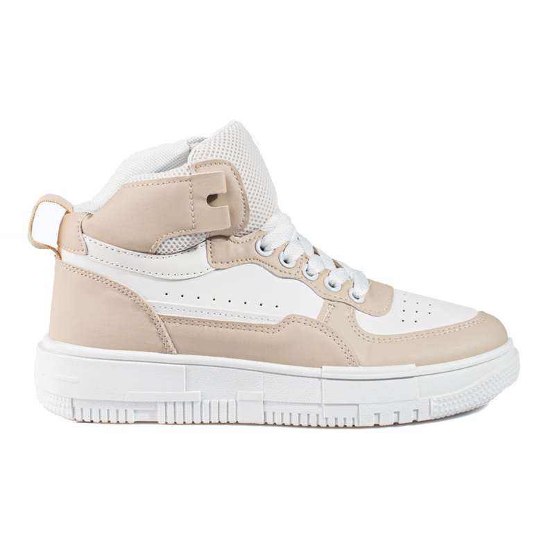 Baskets montantes femme Shelovet beige et blanc Baskets montantes femme Shelovet beige et blanc
