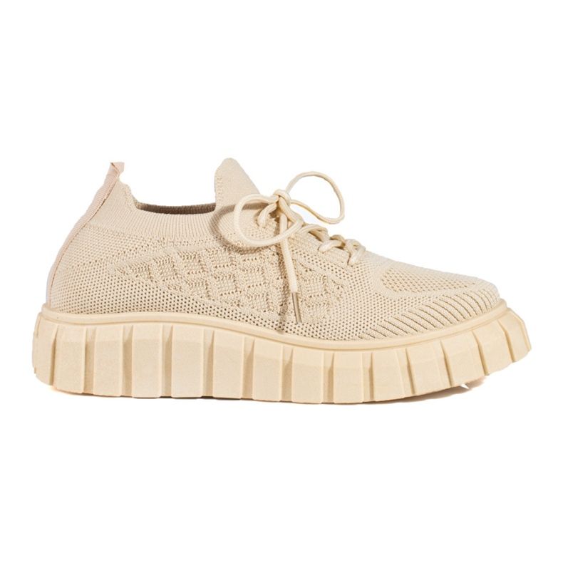 Chaussures de sport femme en tissu Shelovet beige