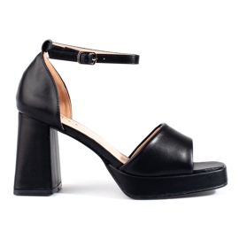 Sandales sur un poteau confortable Shelovet noir le noir Sandales sur un poteau confortable Shelovet noir le noir