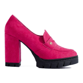 Chaussures à talons hauts en daim rose de Vinceza