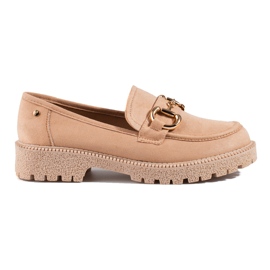 W. Potocki Mocassins en daim beige Potocki