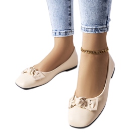 Ballerines beige clair à nœud Tabitha