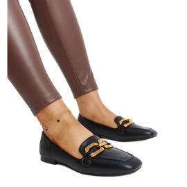 Mocassins noirs à boucle de chez Rousseau le noir