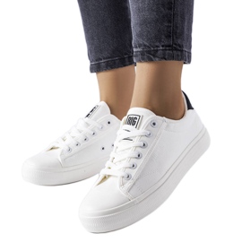 Baskets en tissu blanc Big Star LL274091