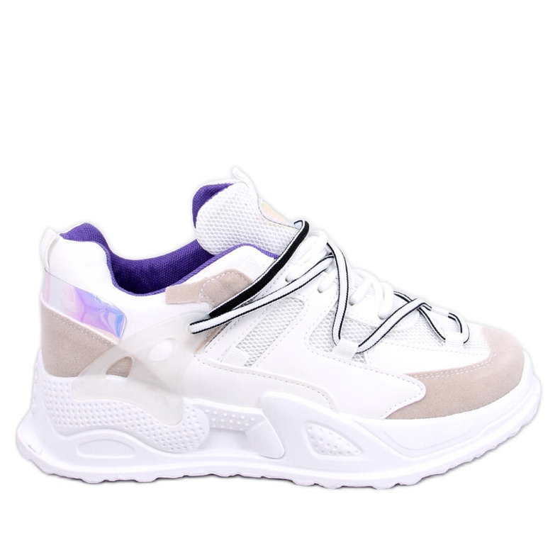 BM Baskets blanches Farey beige BM Baskets blanches Farey beige