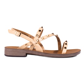 W. Potocki Sandales romaines noires à clous Potocki