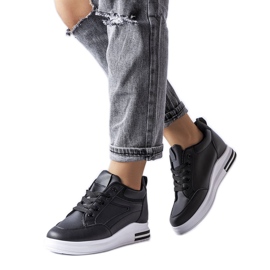 Baskets à paillettes noires Bonevil