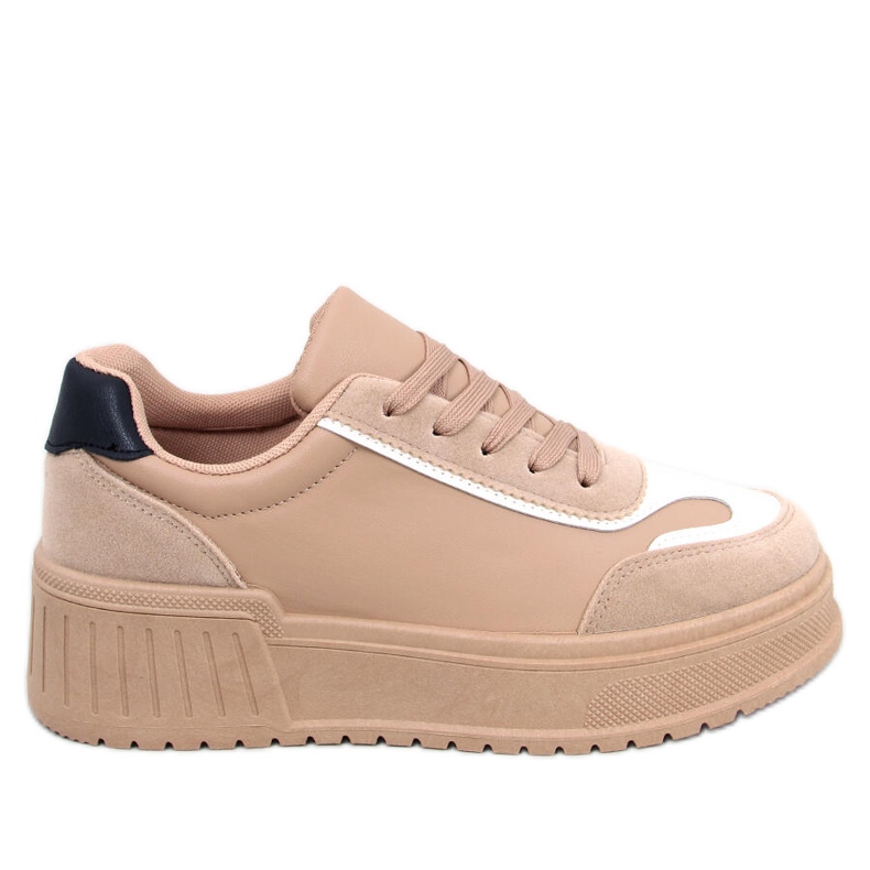BM Baskets Plateforme Griffin Kaki beige