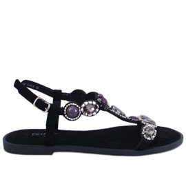 BM Sandales noires à perles Jolene