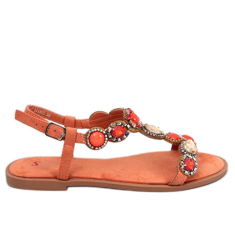 BM Sandales à perles Jolene Orange BM Sandales à perles Jolene Orange