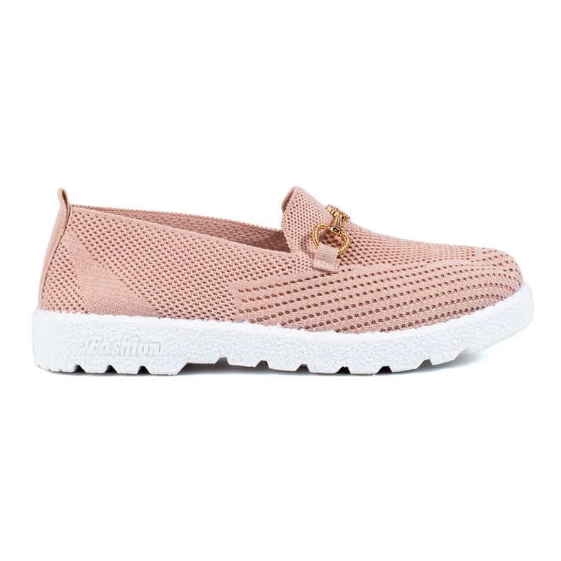Slip on tissu femme Shelovet rose poudré