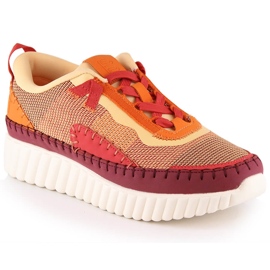 Intermax Chaussures de sport confortables pour femmes sur la plate-forme multicolore Bagatt LL293129 orange