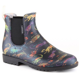 Bottes imperméables pour femmes avec des chats T.Sokolski KAL23-06 noir