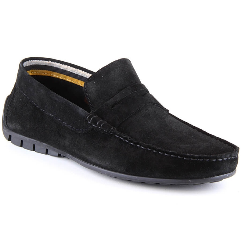 Mocassins homme cuir daim noir Filippo MP921 le noir