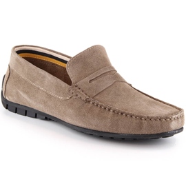 Mocassins homme cuir daim Mocassins Filippo MP921 taupe beige