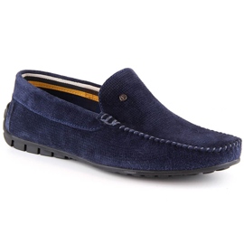 Mocassins homme cuir daim bleu marine Filippo MP923