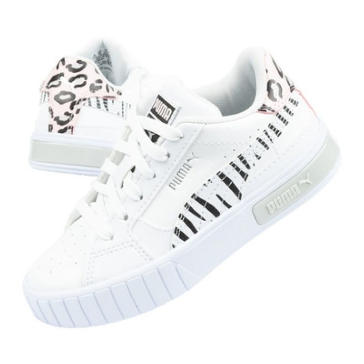 Puma Cali Star Jr 383186 01 chaussures de sport blanche le noir rose