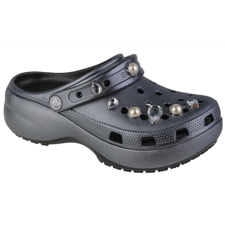 Crocs Classic Platform Crystals Perles Sabot W 208342-001 gris